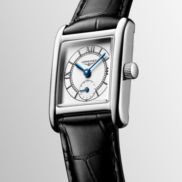 Longines L52004752 DolceVita Mini Silver Dial Black Leather 02