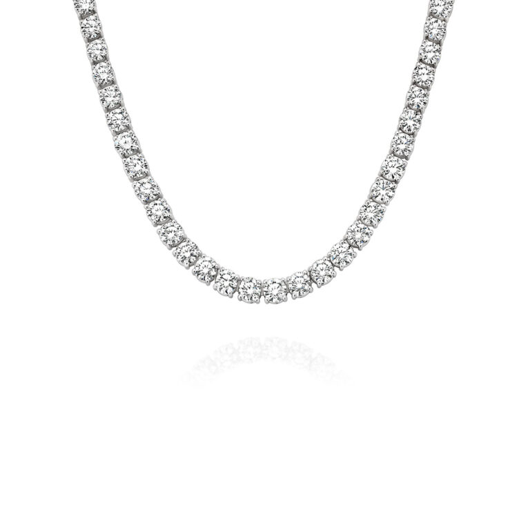 Round Brilliant Diamond Tennis Necklace 20ct Gregory Jewellers