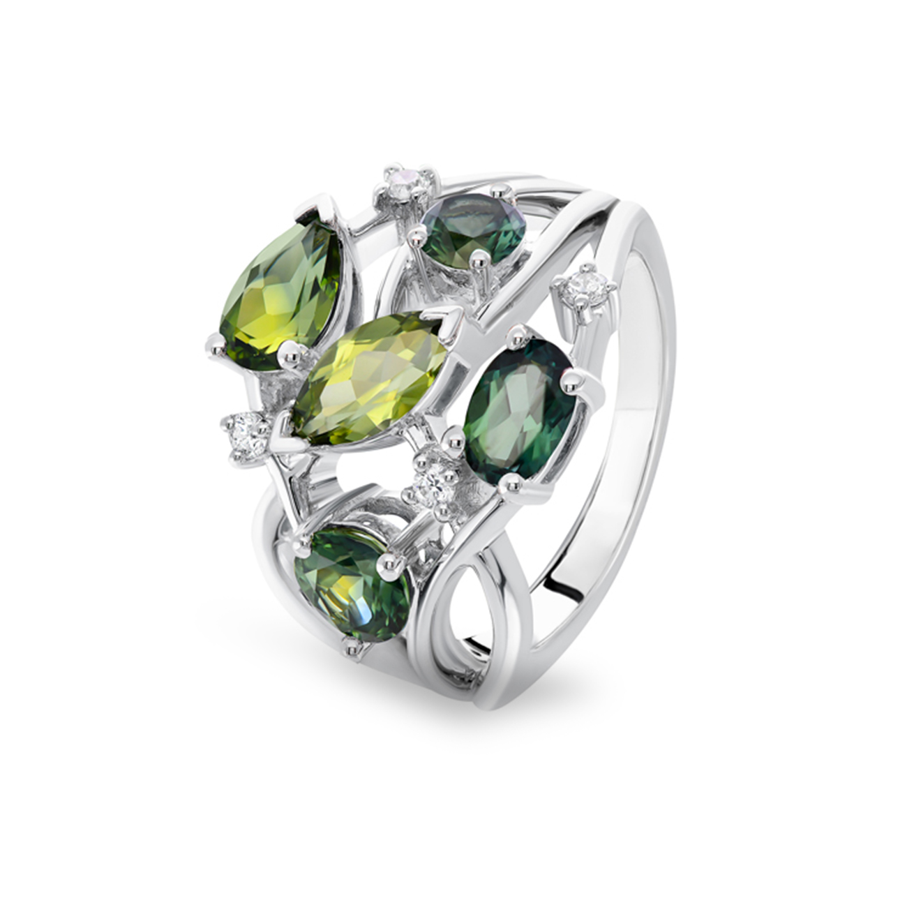 Australian Sapphire &#038; Diamond Nina Ring