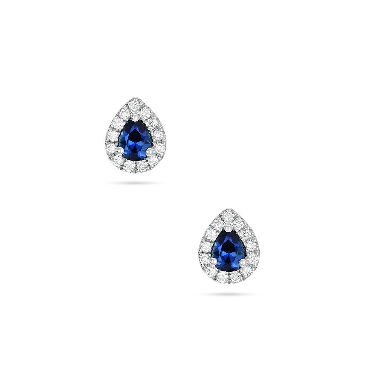Blue Australian Sapphire &#038; Diamond Clarissa Earrings