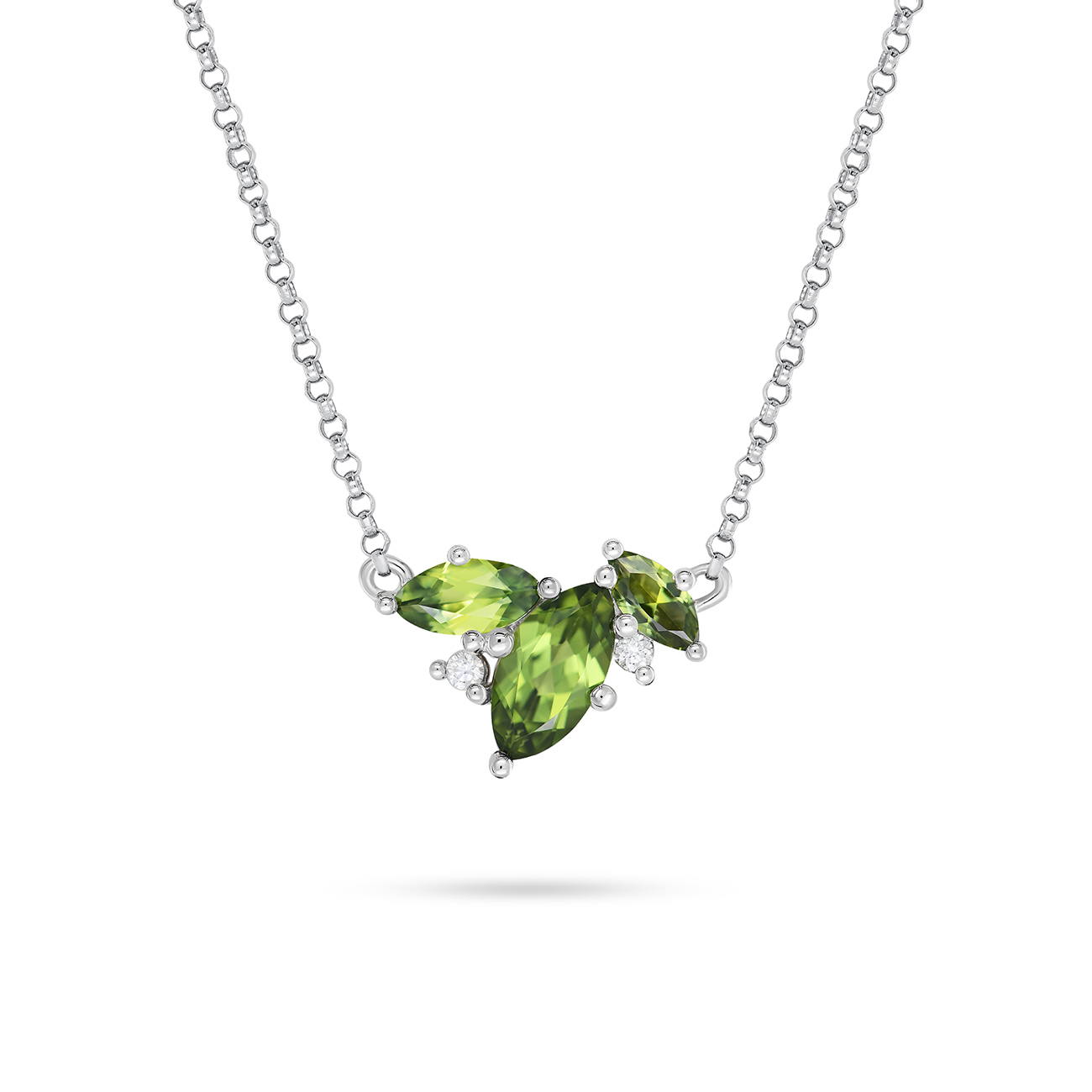 Green Australian Sapphire &#038; Diamond Numilla Necklace