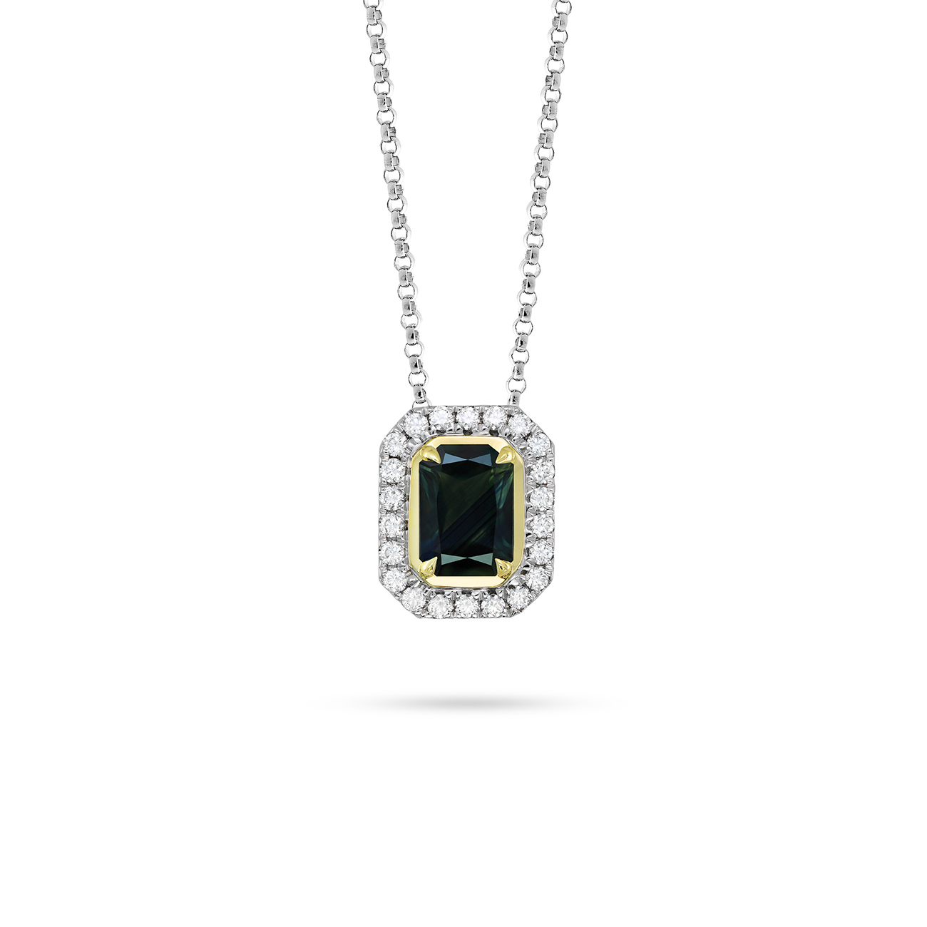 Parti Australian Sapphire &#038; Diamond Vincent Necklace