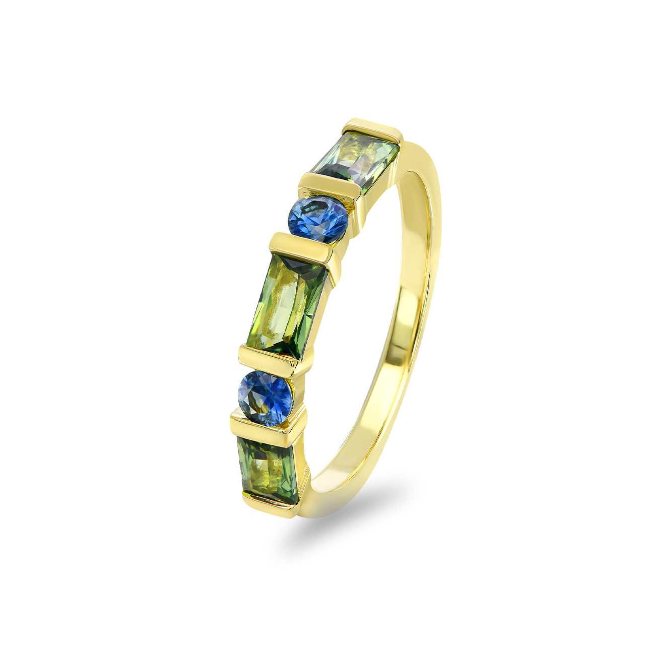 Teal &#038; Blue Australian Sapphire Aleena Ring