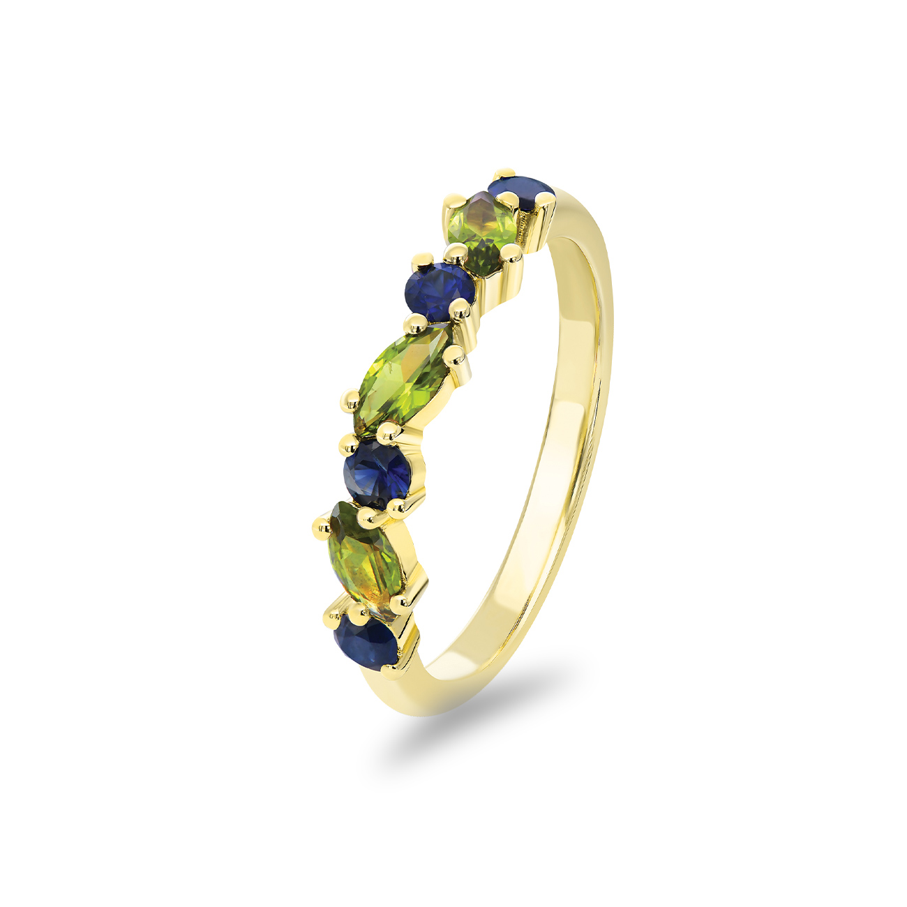 Green &#038; Blue Australian Sapphire Nora Ring