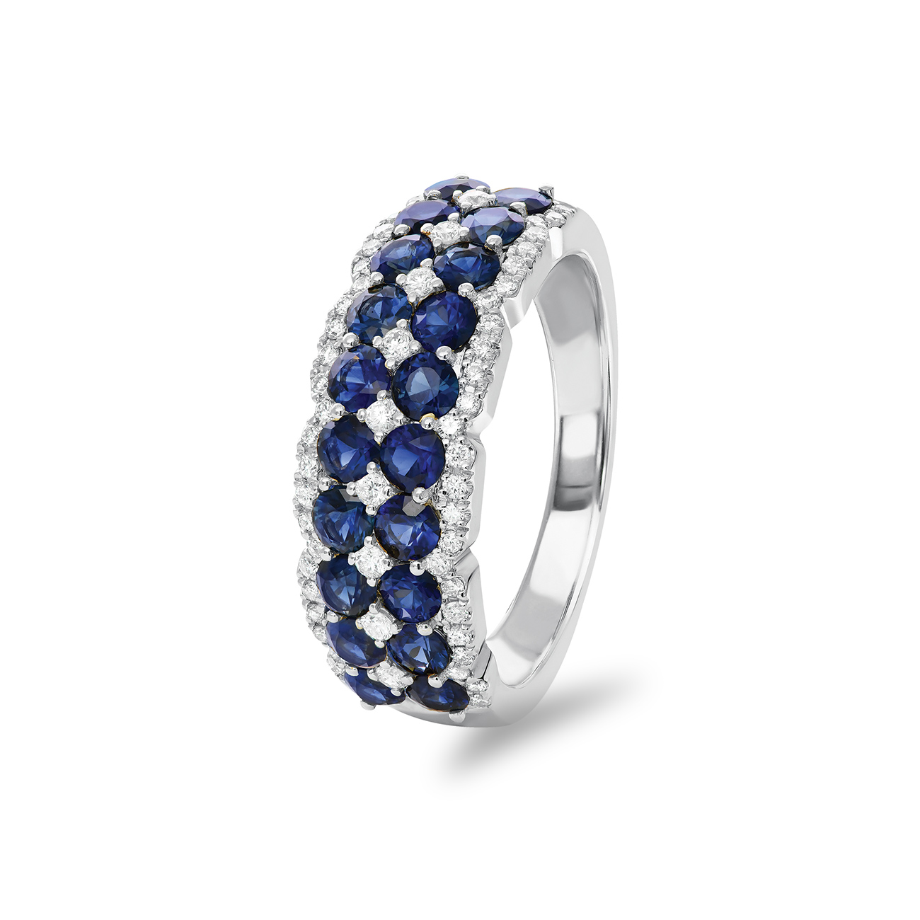 Blue Australian Sapphire &#038; Diamond Aime Ring