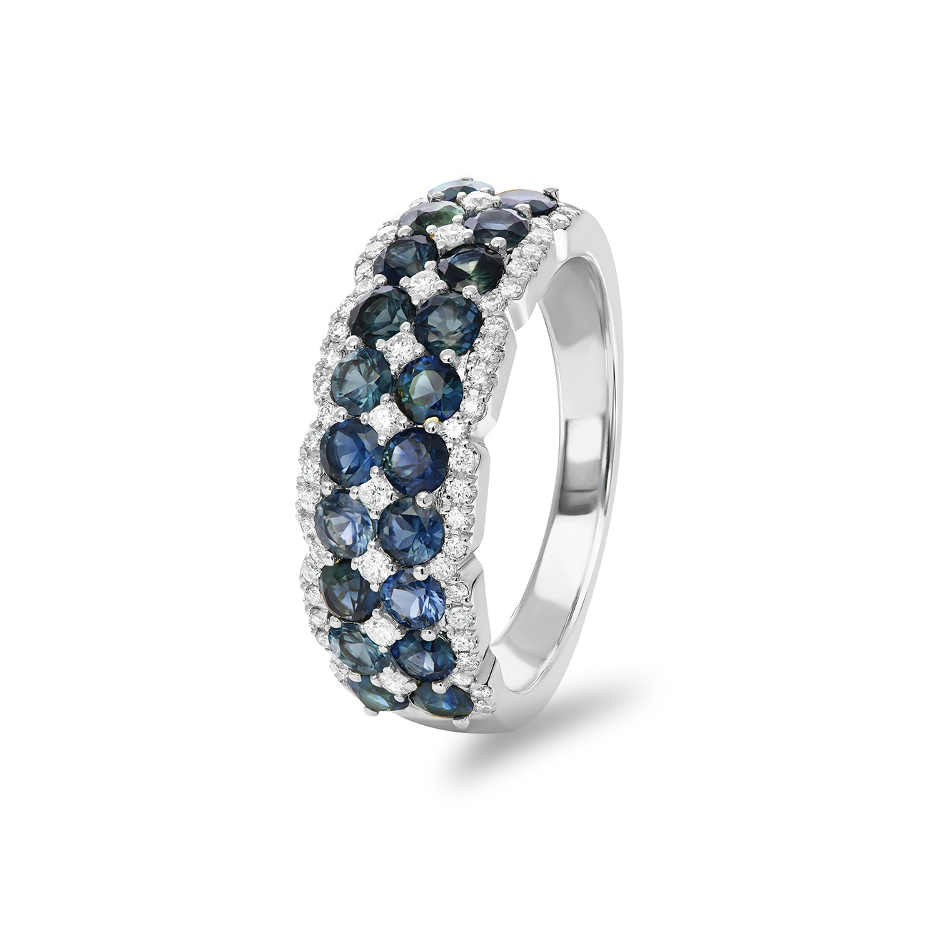 Teal Australian Sapphire &#038; Diamond Aime Ring