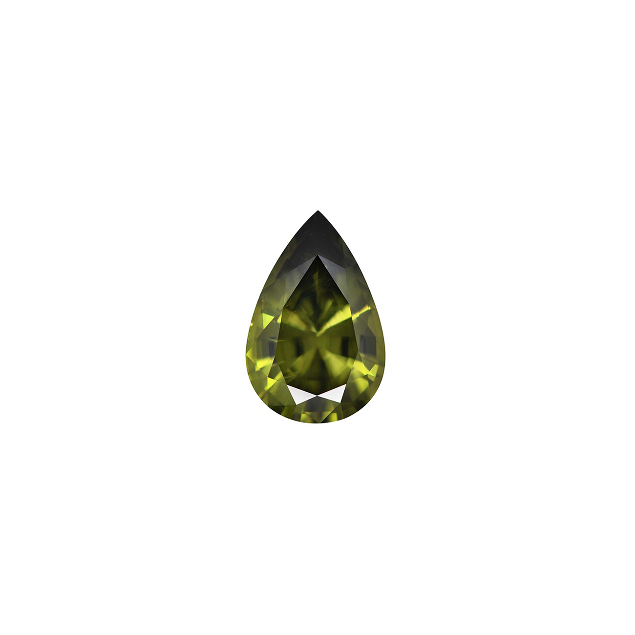 Green Australian Sapphire Pear 3.52ct