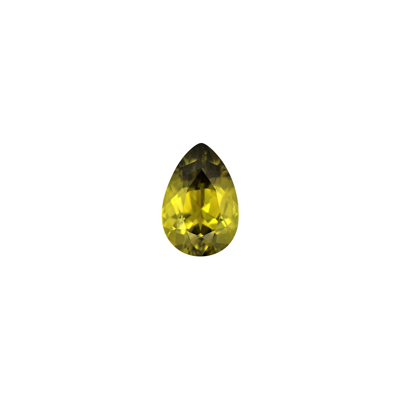 Green Yellow Australian Sapphire Pear 1.98ct