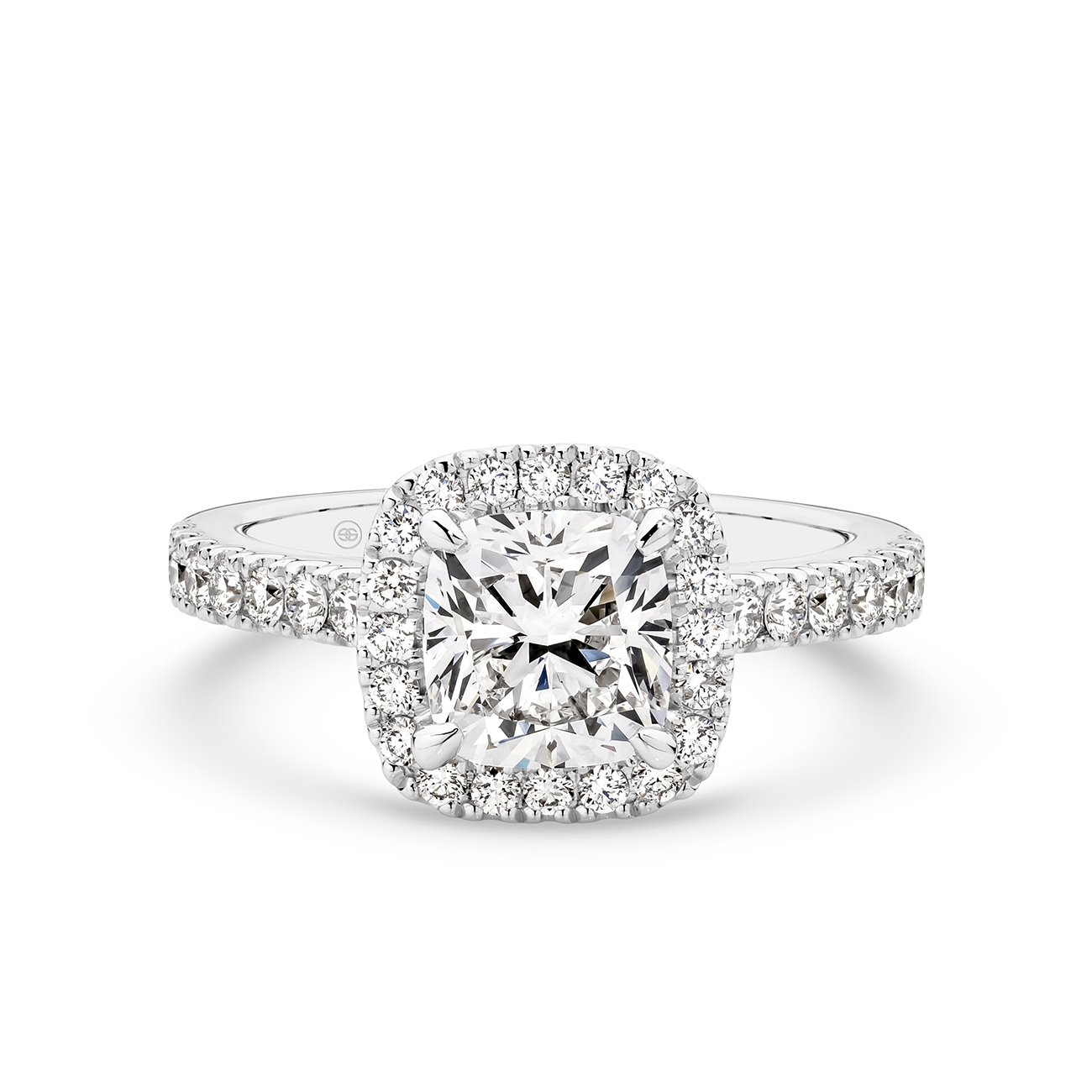Cushion Square Diamond Engagement Ring