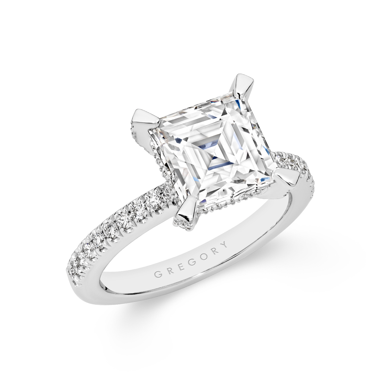 Tycoon Square 3.06ct Diamond Engagement Ring