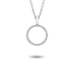 Diamond Eternity Pendant In 18K White Gold