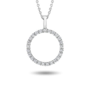 Diamond Eternity Pendant In 18K White Gold