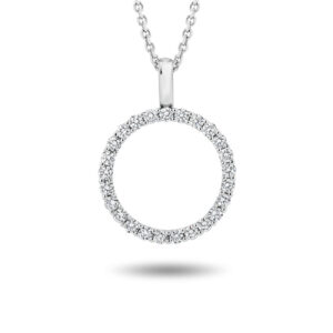 Diamond Eternity Pendant In 18K White Gold