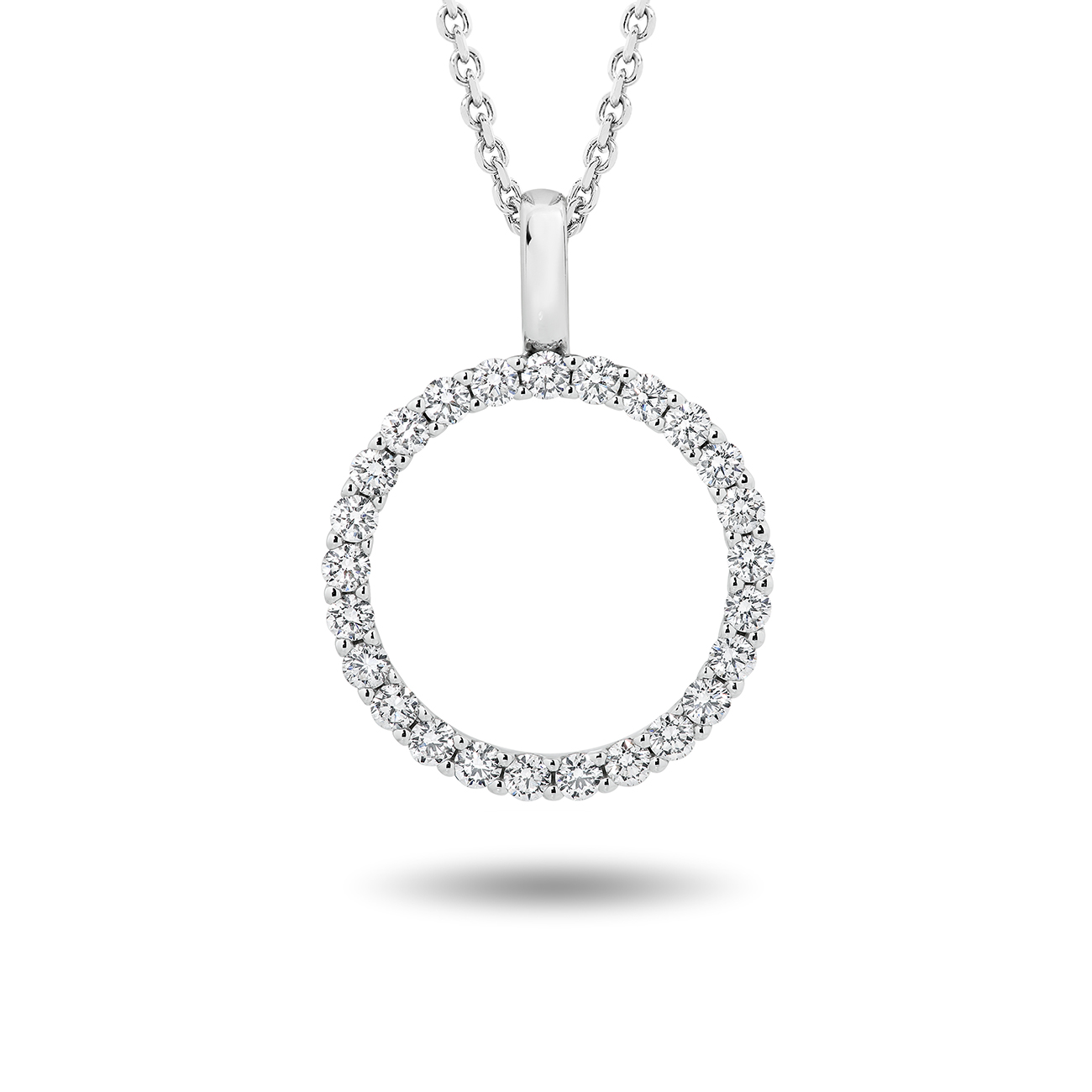 Diamond Eternity Pendant In 18K White Gold