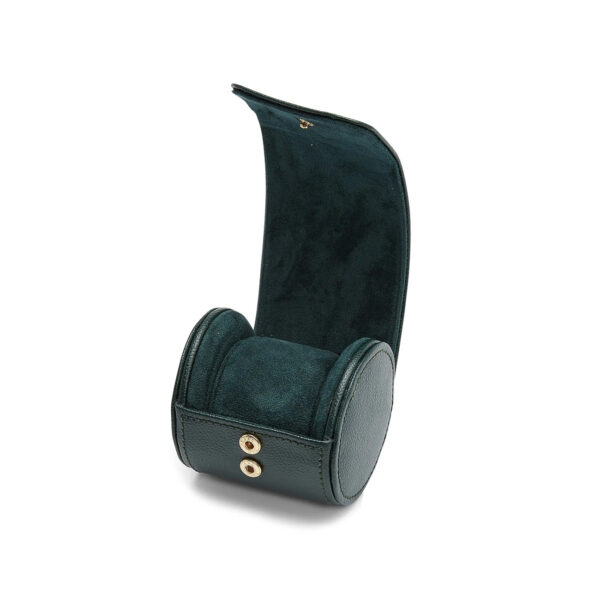 Wolf British Racing Green Single Watch Roll in Vegan Leather - 529081