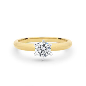 0.40ct Round Brilliant Solitaire Diamond Engagement Ring in 18K Yellow Gold