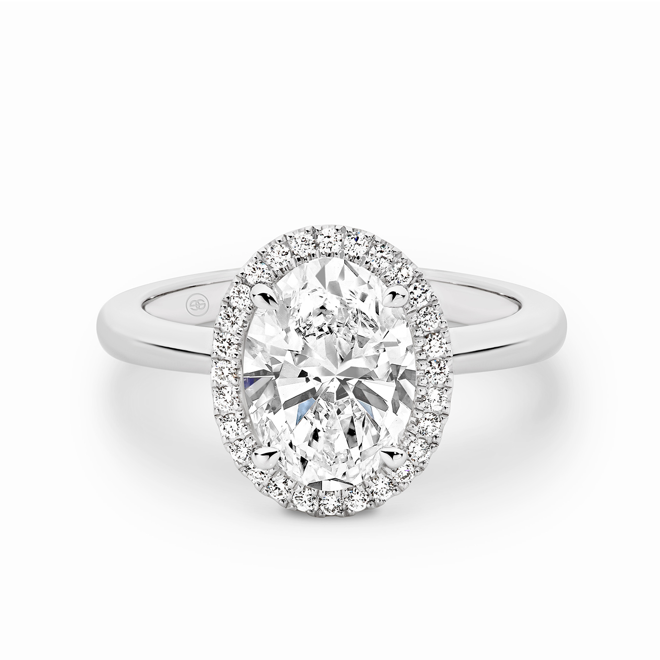 Oval Brilliant Diamond Engagement Ring