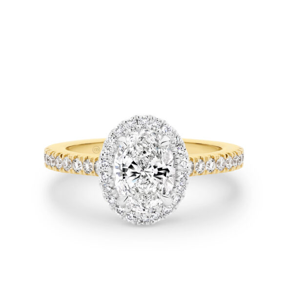 Oval Shape Halo Diamond Engagement Ring Gregory Jewellers