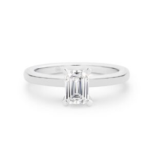 Emerald Cut Solitaire Diamond Engagement Ring