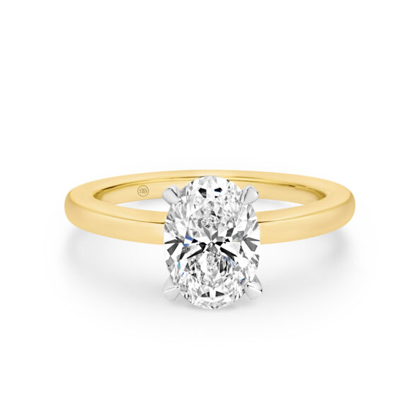 Oval Shape Solitaire Diamond Engagement Ring