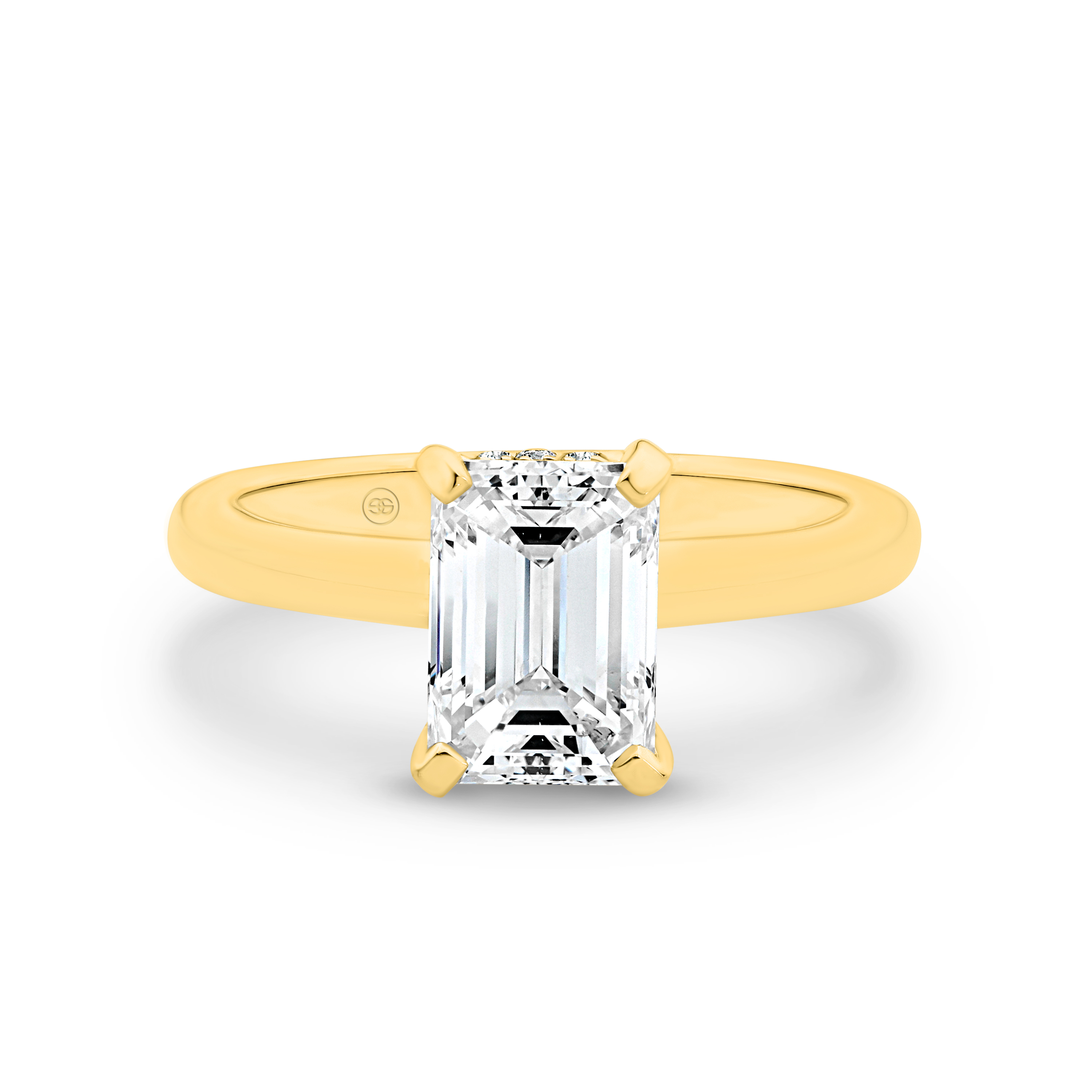 Emerald Cut Solitaire Diamond Engagement Ring