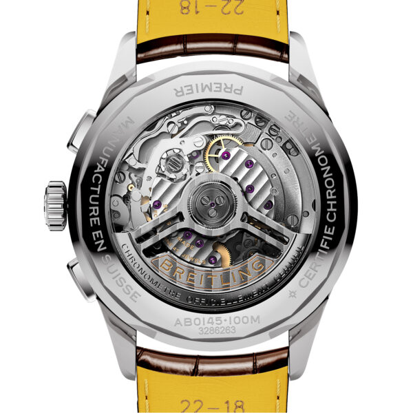 Breitling Premier B01 Chronograph 42mm AB0145211G1P1 with beige dial and brown alligator leather strap