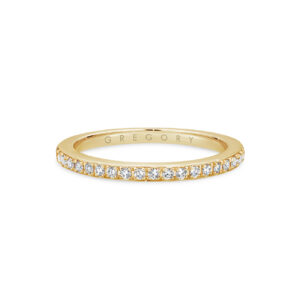 18K Yellow Gold Fine Pave Set Diamond Band