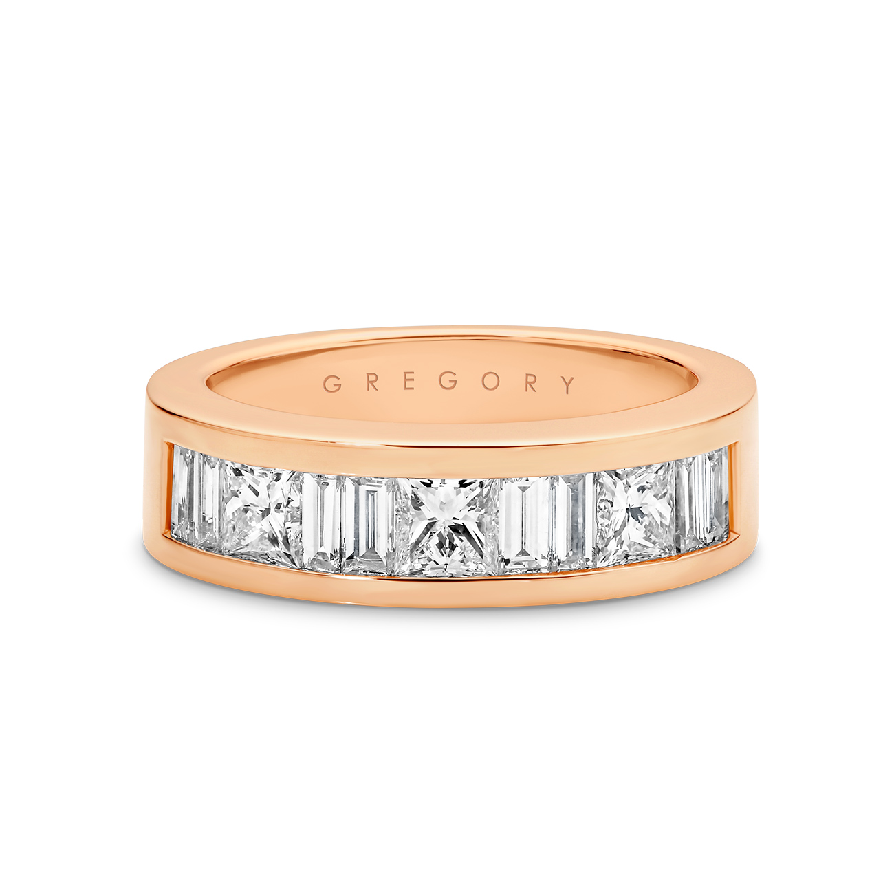 Princess & Baguette Channel Set Diamond Dress Ring