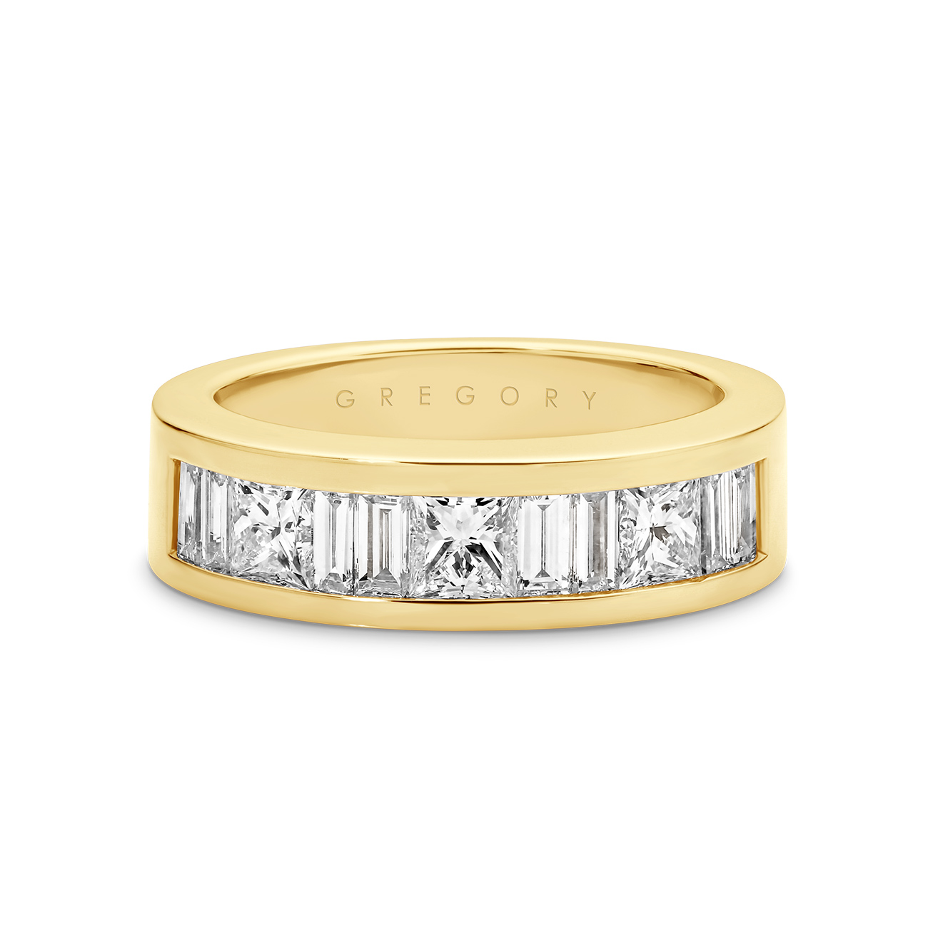 Princess & Baguette Channel Set Diamond Dress Ring