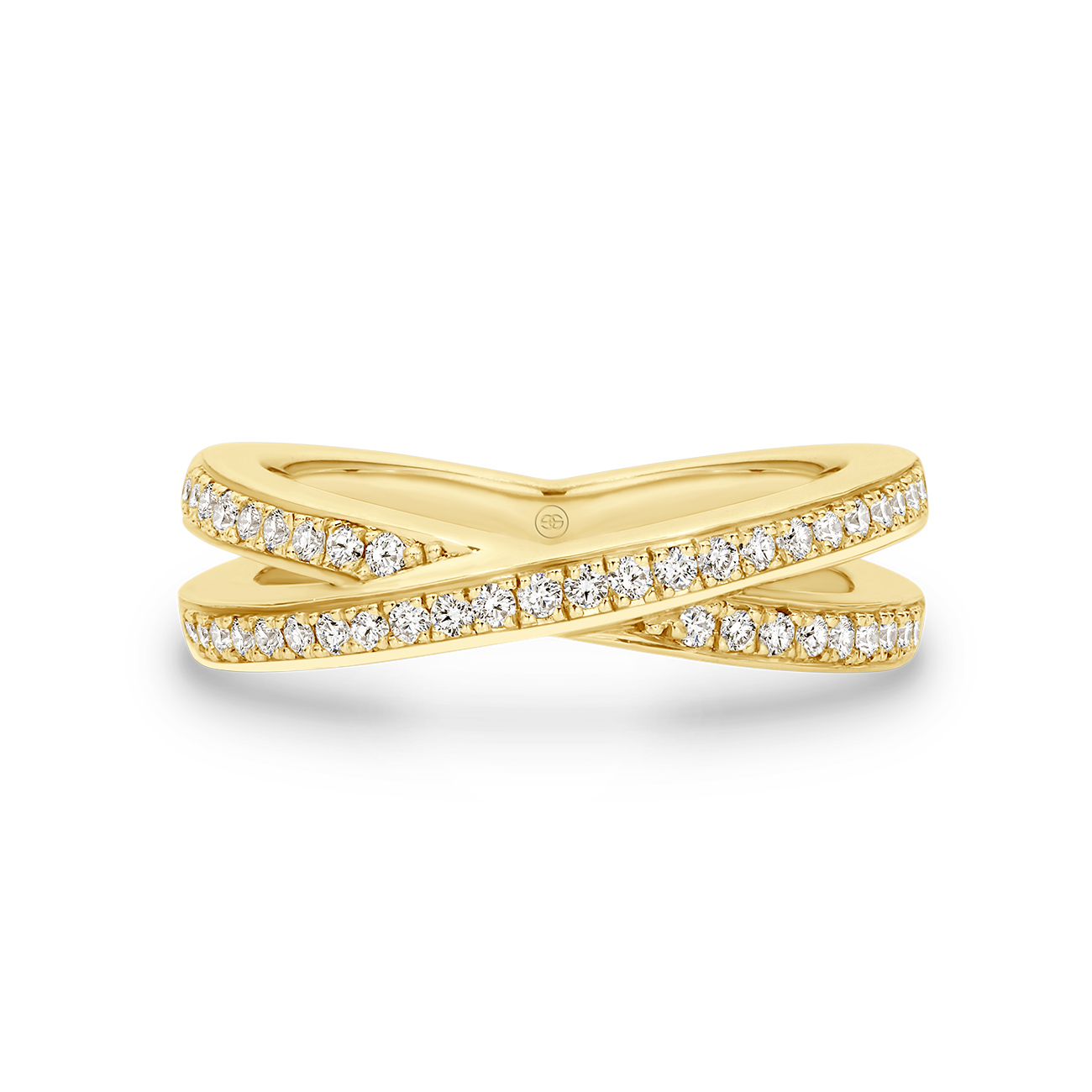 Split Pave Diamond Band