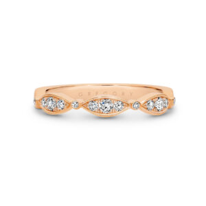 18K Rose Gold Fancy Pave Diamond Band