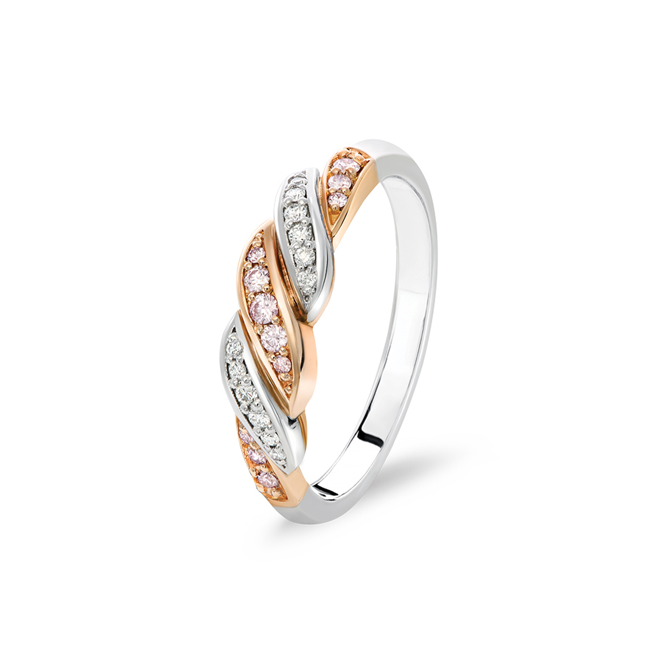 Pink &#038; White Diamond Blush Daphne Ring