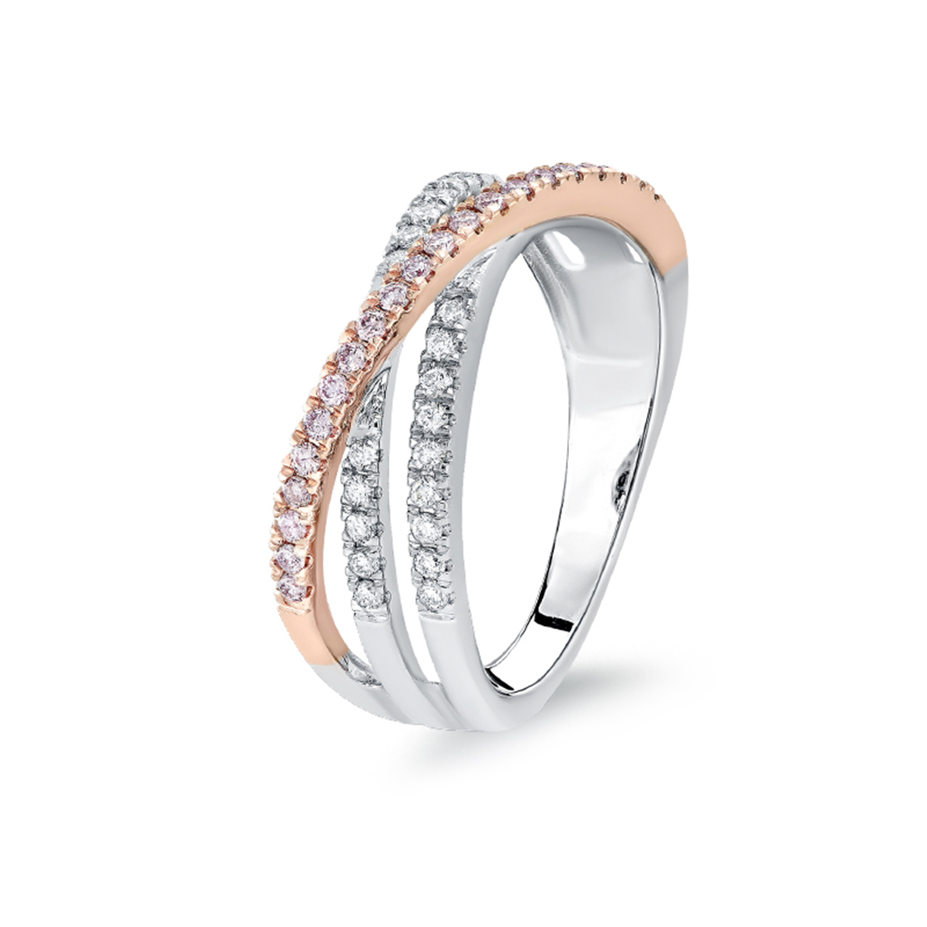 White &#038; Argyle Pink Diamond Blush Aida Dress Ring