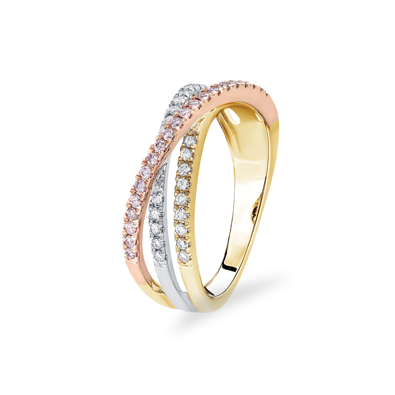 Pink &#038; White Diamond Blush Aida Dress Ring