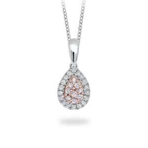 Pink & White Diamond Round Blush Talullah Pendant Necklace BPP-PECPB0202