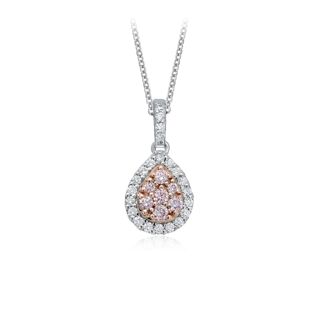 White &#038; Argyle Pink Diamond Blush Penelope Necklace