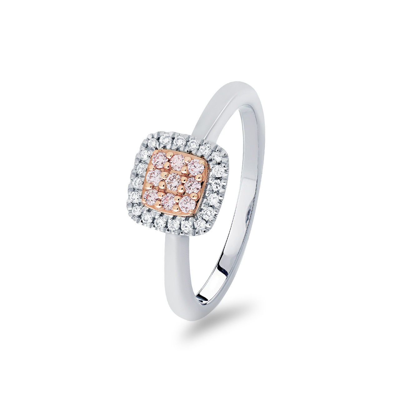 Pink &#038; White Diamond Blush Hope Ring