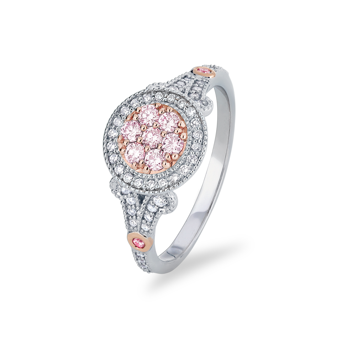 Pink &#038; White Diamonds Blush Matilda Ring