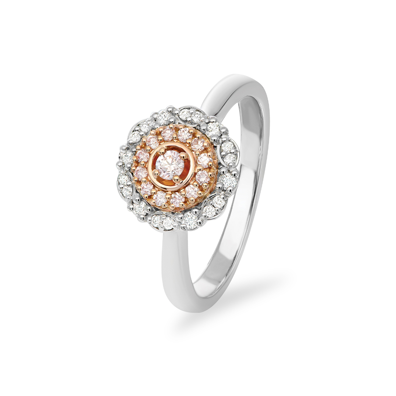 White & Argyle Pink Diamond Blush Rosie Ring