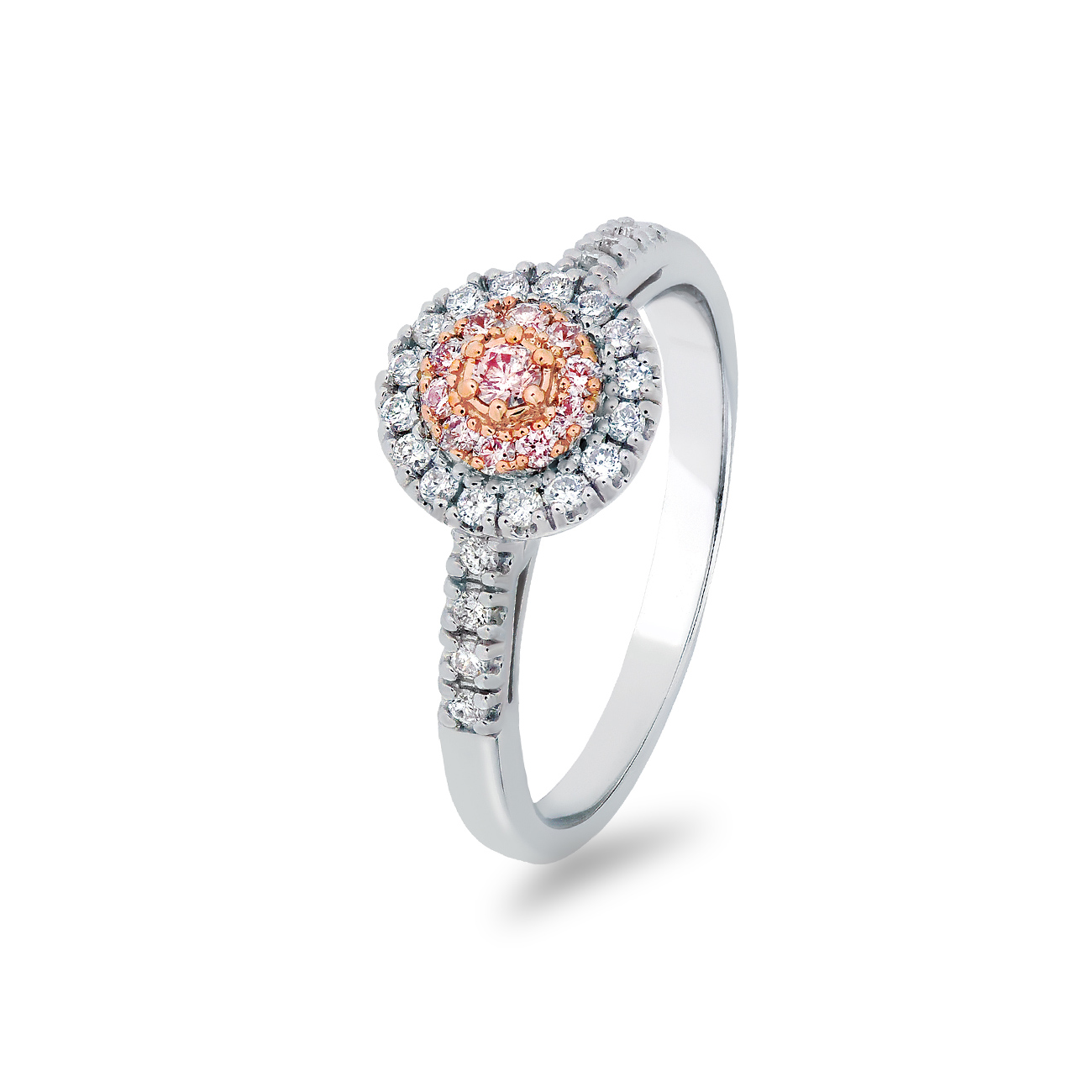 White &#038; Argyle Pink Diamond Blush Amelia Ring