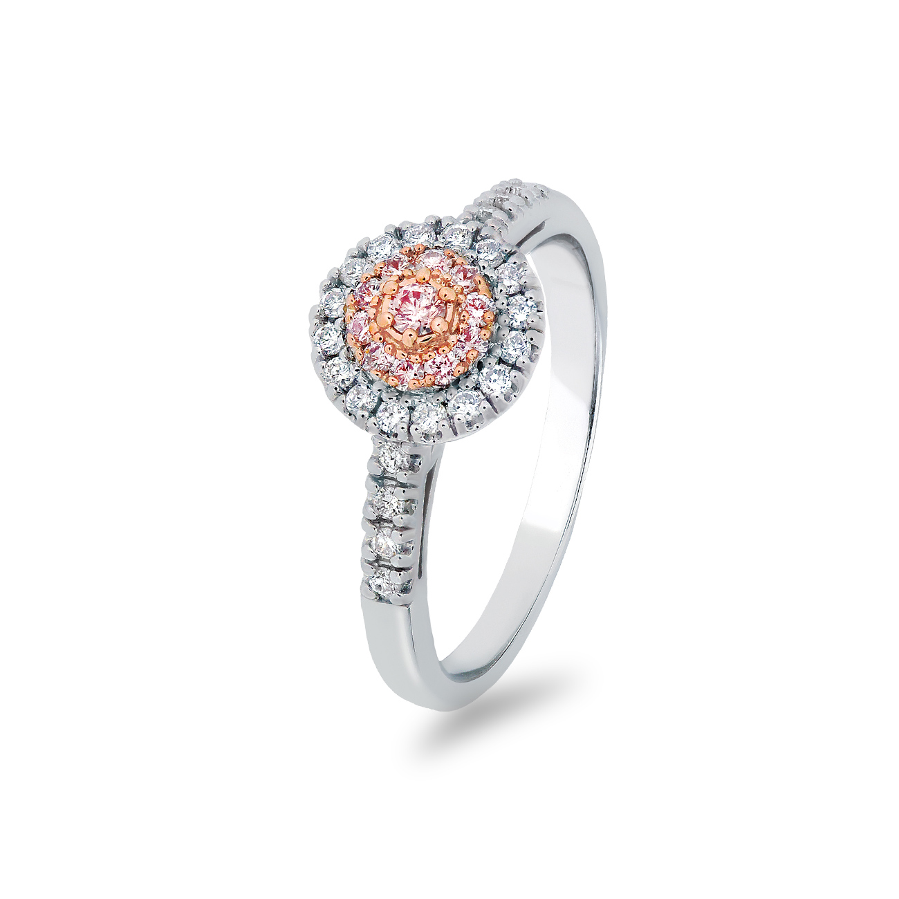Pink &#038; White Diamond Blush Amelia Ring