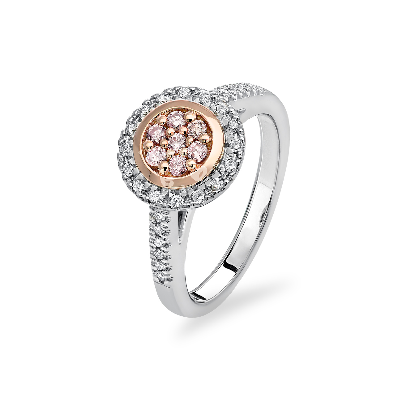 White & Argyle Pink Diamonds Blush Macy Ring