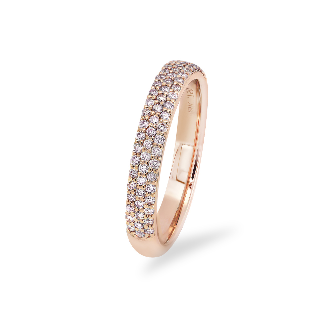 Argyle Pink Diamond Blush Sugar Pave Set Band