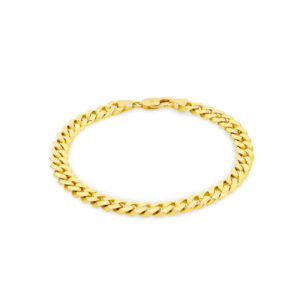 18K Yellow Gold Flat Curb Link Bracelet