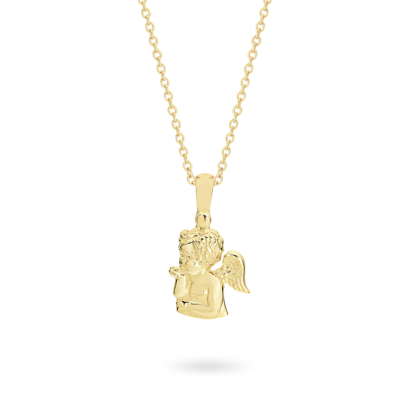 18K Yellow Gold Cherub Pendant