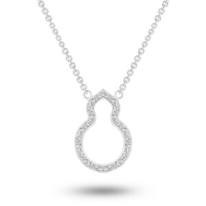 18K White Gold Diamond Wulu Necklace