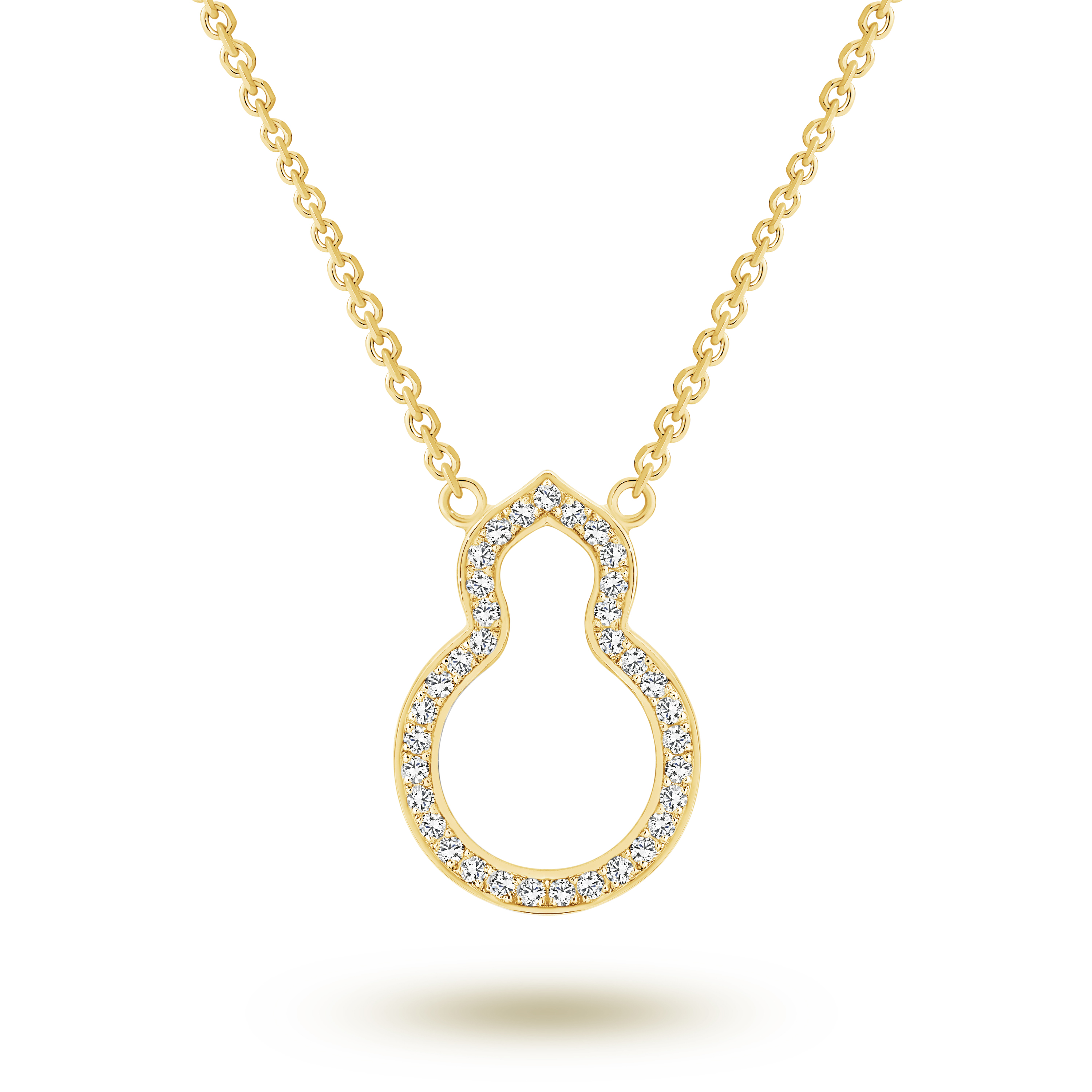 18K Yellow Gold Diamond Wulu Necklace