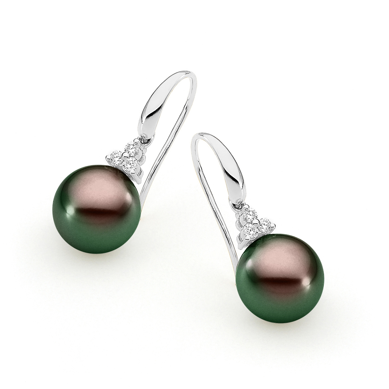 Allure Tahitian Pearl & Diamond Trio Earrings