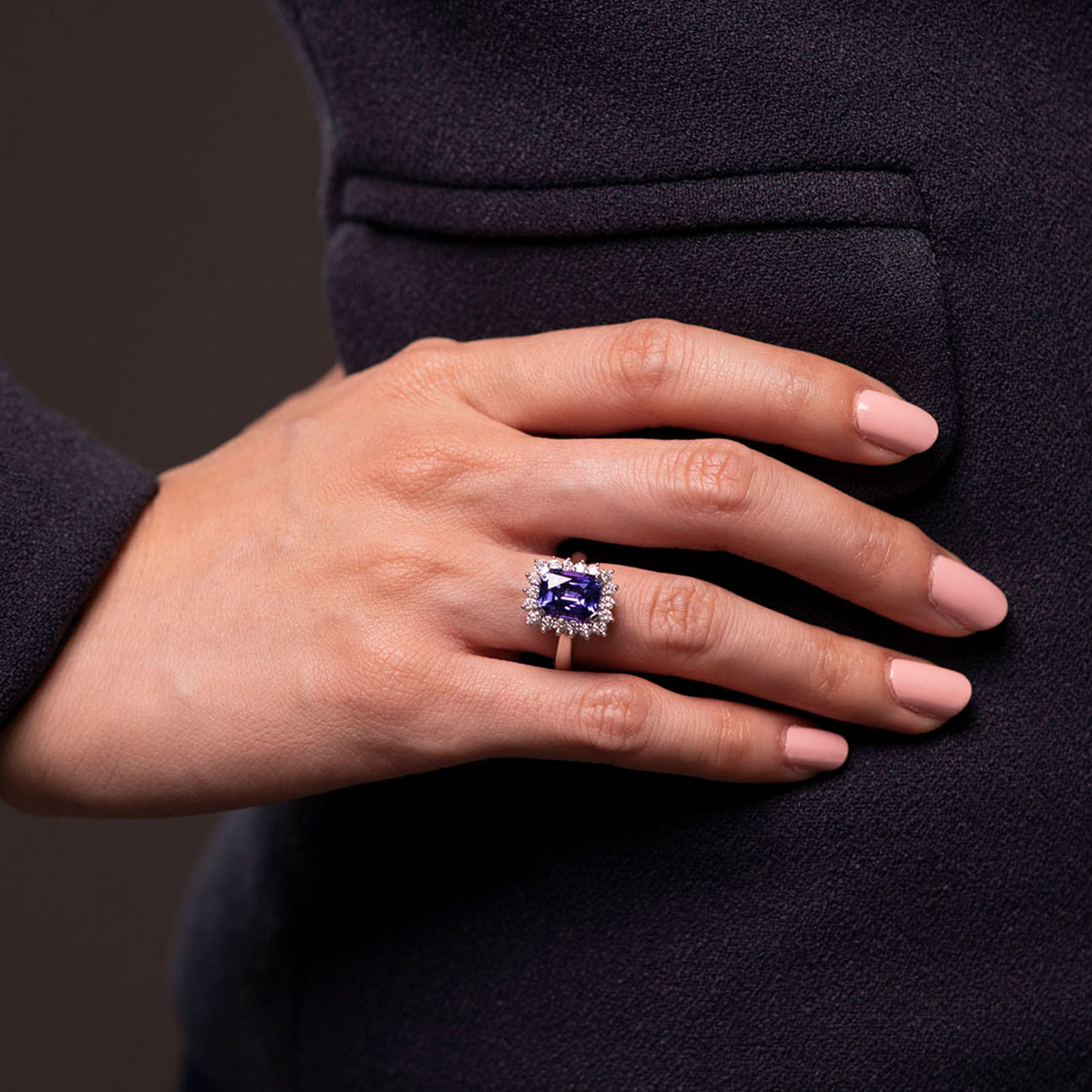 Icon Tanzanite and Diamond Cluster Ring