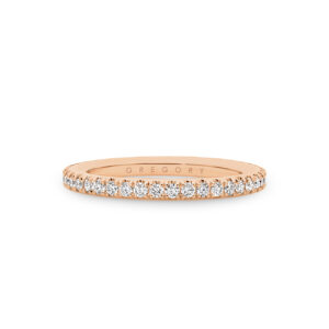 18K Rose Gold Claw Set Diamond Band